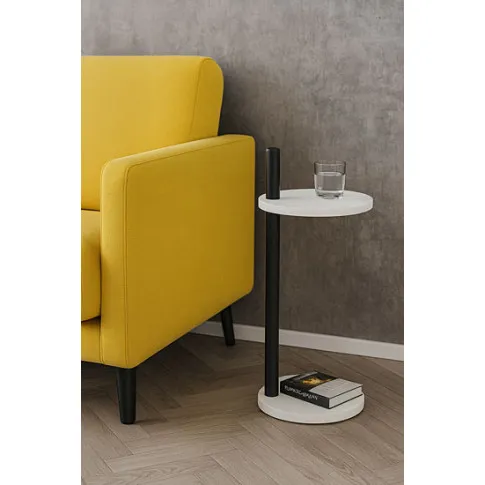 Wizualizacja  stolika w kolorze biały   czarny Nebo 4X