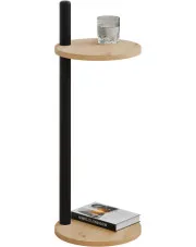 Minimalistyczny stolik pomocniczy dąb artisan + czarny - Nebo 4X w sklepie Edinos.pl