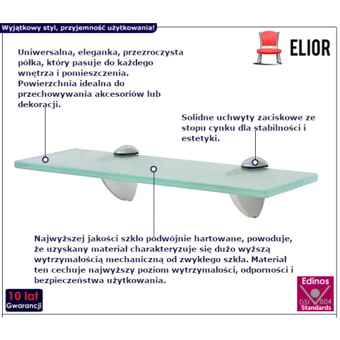 Vitrea elegancka półka do łazienki