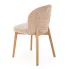 Beżowe tapicerowane krzesło skandynawskie Lorenti