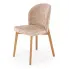 Beżowe krzesło na drewnianej podstawie Lorenti