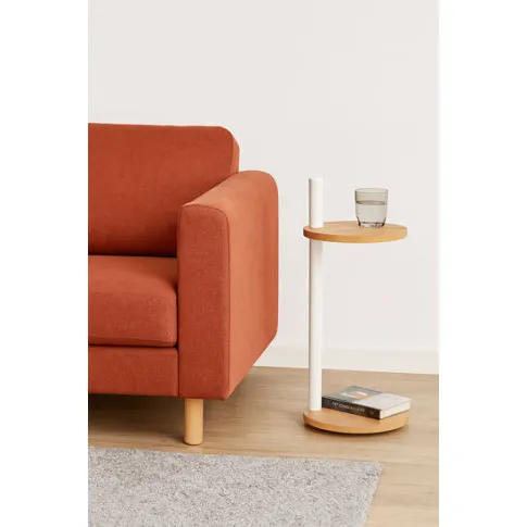 Wizualizacja stolika w kolorze dąb artisan   biały Nebo 5X