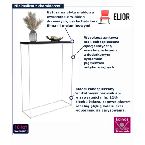  Konsola pod lustro  czarny + biały Krux 3X