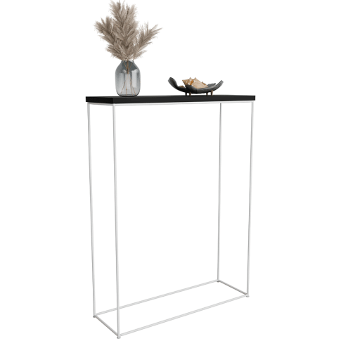 Konsola minimalistyczna  z blatem czarnym Krux 3X