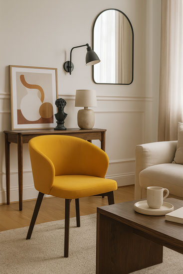 Drewniane krzesło kremowe kubełkowe Bergan 7X