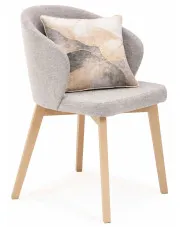 Nowoczesne popielate krzesło tapicerowane - Fima 6X w sklepie Edinos.pl