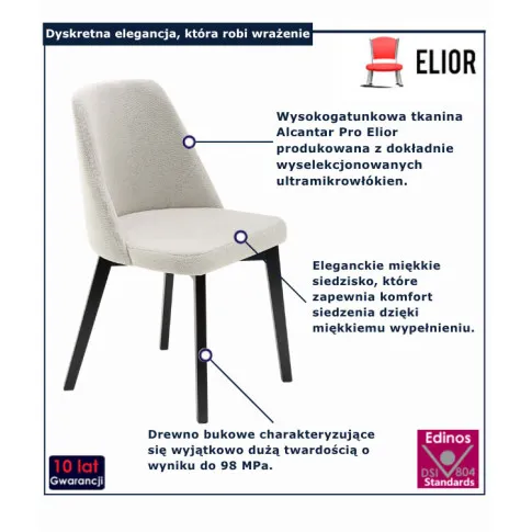 szare krzesło do jadalni  Fima 3X