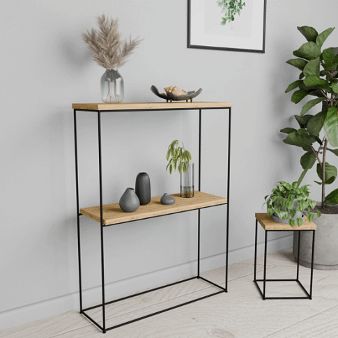 Wizualizacja konsoli w kolorze dąb artisan   czarny Blox 4X