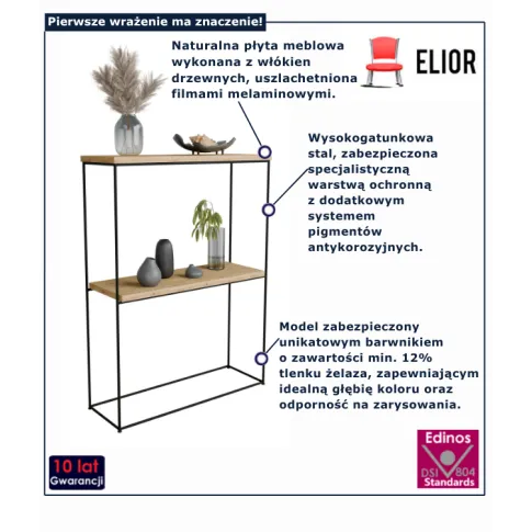  Konsola nowoczesna  dąb artisan + czarny Blox 4X