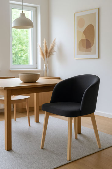 Drewniane krzesło kremowe kubełkowe Bergan 7X