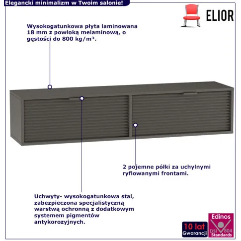 Czarna wisząca szafka pod TV Inao 5X