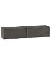 Czarna ryflowana szafka pod tv - Inao 5X w sklepie Edinos.pl