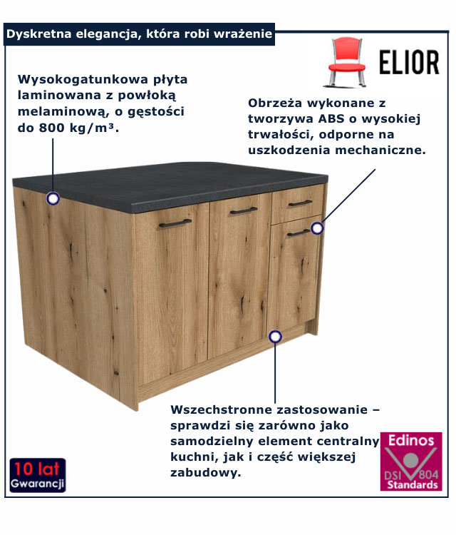 Biała komoda z 4 szufladami i 2 drzwiczkami 