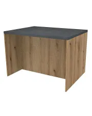 Wyspa kuchenna z blatem dąb evoke + czarny - Perdix w sklepie Edinos.pl