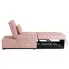 rozowy rozłozowny tapczan z poduszkami Honeri