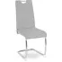 popielate krzesło do jadalni na srebrnych nogach  Fruno 3XFruno 3X