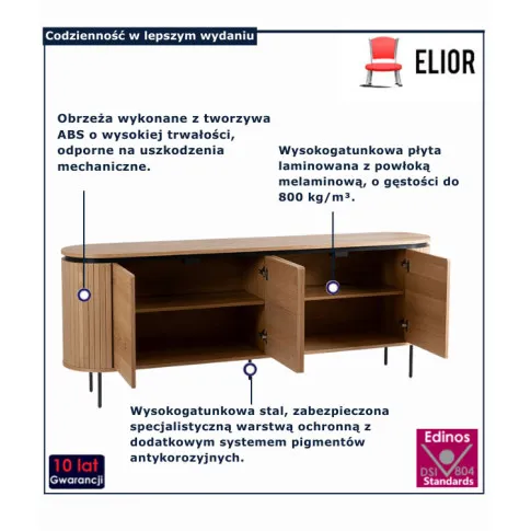 dębowa komoda 200cm   Dakoris
