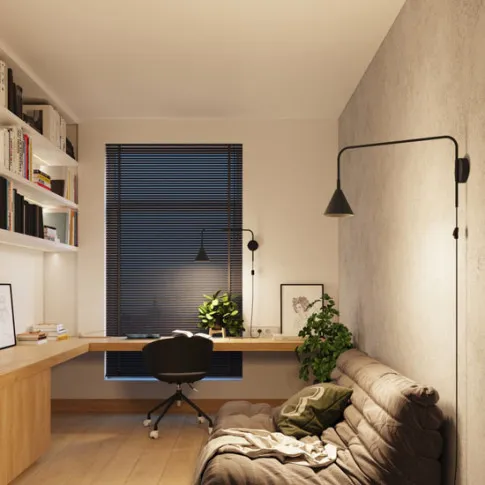 wizualizacja kinkietu do salonu Urix