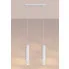 wizualizacja Podwójna biała lampa wisząca - K604-LanowPodwójna biała lampa wisząca - K604-Lanow
