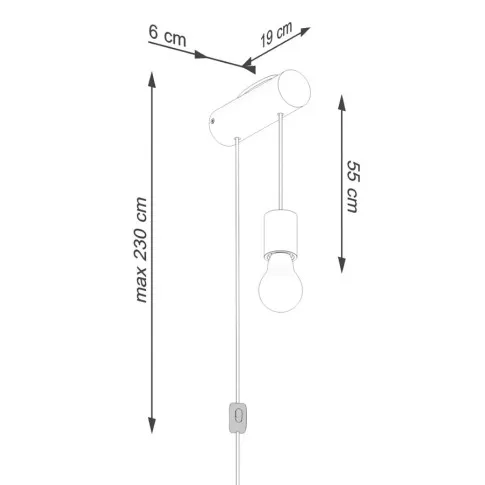 wymiary nowoczesnego kinkietu do salonu  Enix