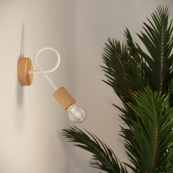 biały kinkiet sufitowa M132