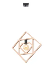 Drewniana skandynawska lampa wisząca - J133-Linelo w sklepie Edinos.pl