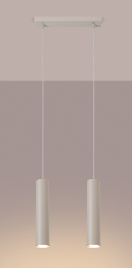 Nowoczesna beżowa lampa wisząca z tubami - J131-Brisa