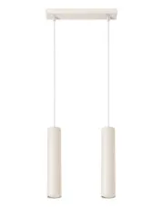Beżowa wisząca nowoczesna lampa dwupunktowa - J131- Brisa w sklepie Edinos.pl