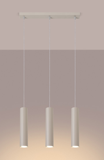 Nowoczesna beżowa lampa wisząca z tubami - J130-Brisa