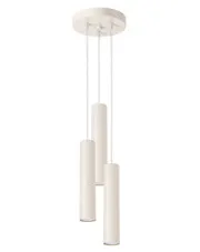 Beżowa nowoczesna lampa wisząca z trzema tubami - J129-Brisa w sklepie Edinos.pl