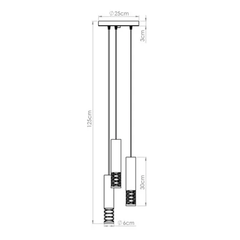 Wymiary lampy - J125-Floride