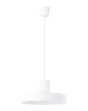 Biała loftowa lampa wisząca z okrągłym kloszem - J112-Lystra w sklepie Edinos.pl