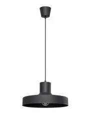Czarna okrągła lampa wisząca - J112-Lystra w sklepie Edinos.pl