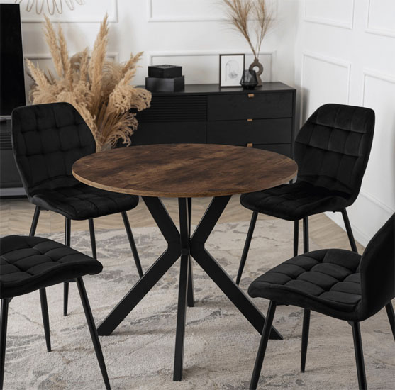 Lamelowy okrągły stolik kawowy walec Lima 3X