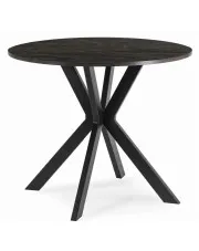 Okrągły stolik nowoczesny czarny 80cm - Kaxi 3X w sklepie Edinos.pl