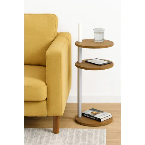 Wizualizacja stolika w kolorze dąb lancelot   biały Zork 3X