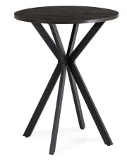 Okragły stolik czarny 60cm - Kaxi 4X w sklepie Edinos.pl