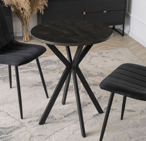 Lamelowy okrągły stolik kawowy walec Lima 3X