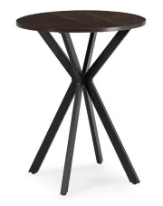 Stylowy stolik na czarnej nodze orzech + czarny 60cm - Kaxi 4X w sklepie Edinos.pl