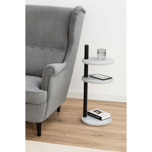 Wizualizacja stolika w kolorze beton   czarny Zork 4X