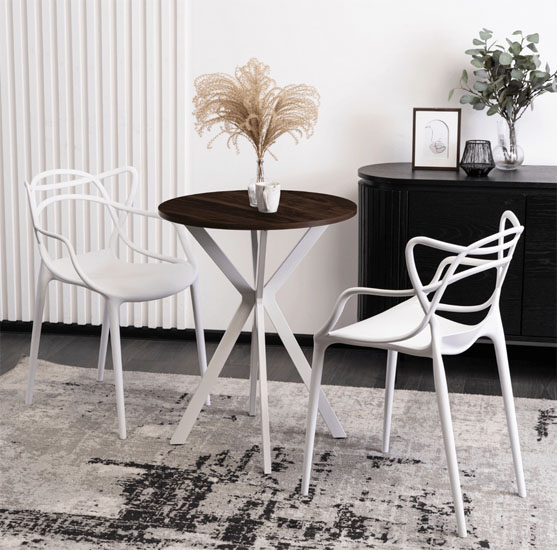 Lamelowy okrągły stolik kawowy walec Lima 3X