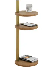 Pod laptopa stolik do salonu dąb lancelot + złoty - Zork 5X w sklepie Edinos.pl