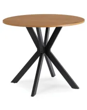 Nowoczesny stolik 80 cm dąb złoty + czarny - Kaxi 3X w sklepie Edinos.pl