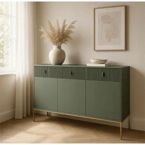 wizualizacja zielonej komody do salonu Lelono 3X