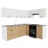 Komplet mebli narożny dąb artisan   biały Hemi