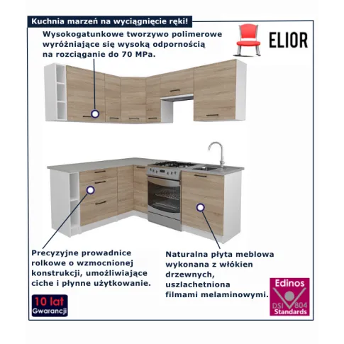 Komplet mebli dąb sonoma Voku