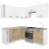 Narożne meble do kuchni dąb sonoma + biały - Voku