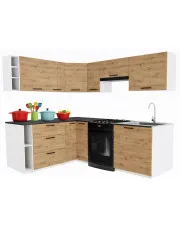 Meble kuchenne narożne dąb artisan - Voku w sklepie Edinos.pl