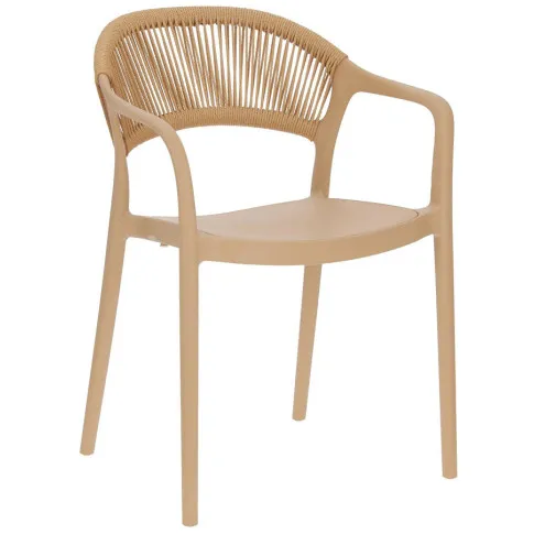 Krzesło beżowe na taras i do ogrodu  Tuzo