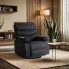 skórzany czarny fotel rozkładany  Uden 4X